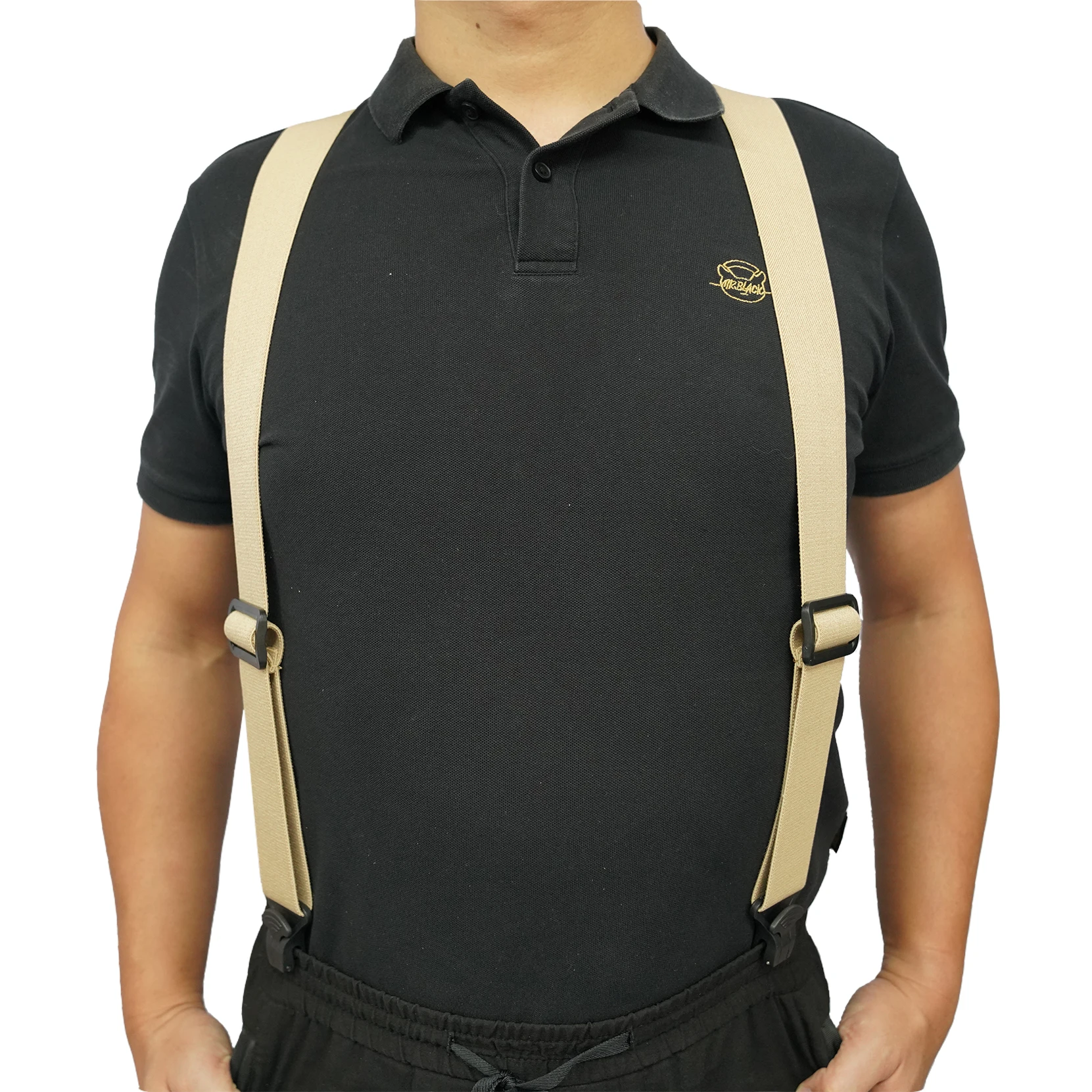 Melo Tough Y Back Suspenders Airport Friendly Suspenders, No Buzz with Plastic Clip 1.5 Inch Fully Elastic Braces