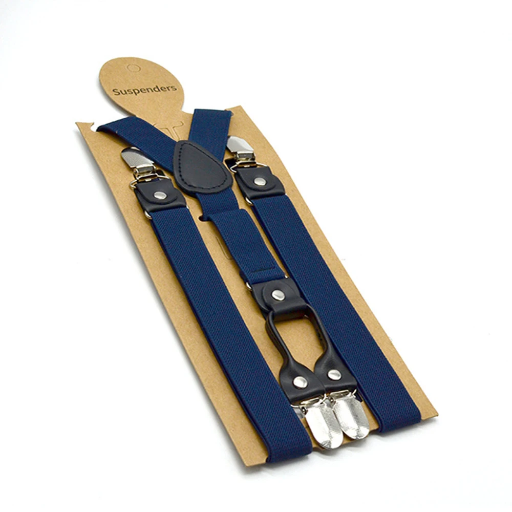 Unisex Men/Women 4 Clips On Y-Back Elastic Suspenders Straps Adjustable Shoulder Strap 2.5cm Super Tight Male Suspender Strap