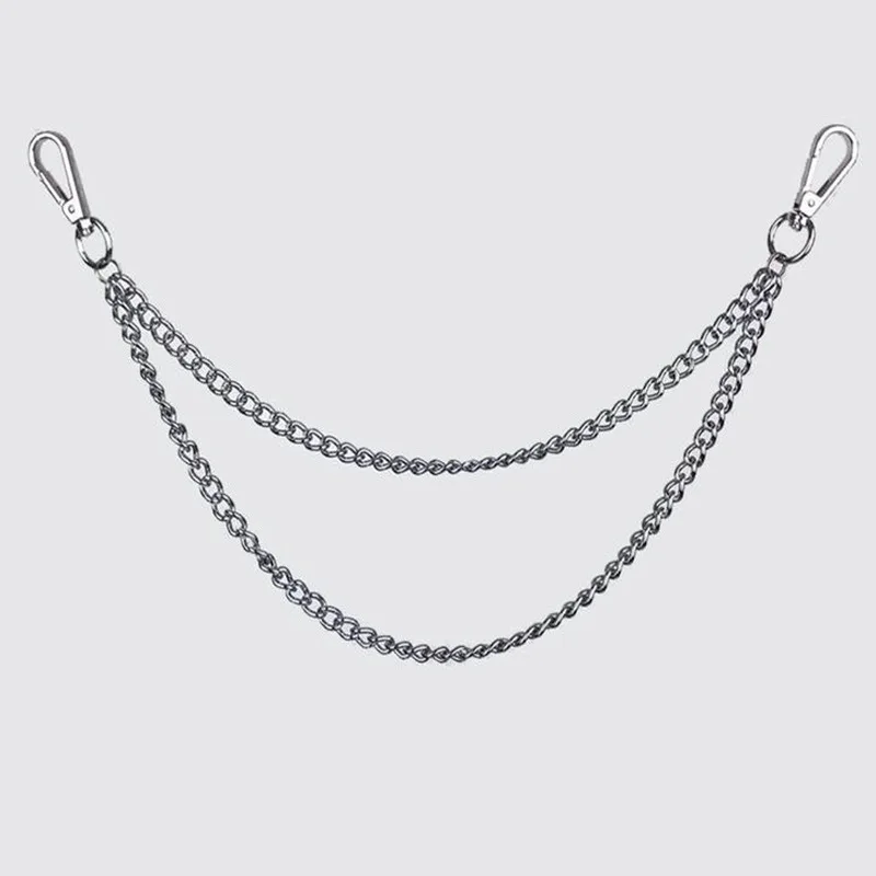 IEFB pants Waist chain New fashion men's jeans chains punk Hip Hop Versatile women men clothing decoration 9W489