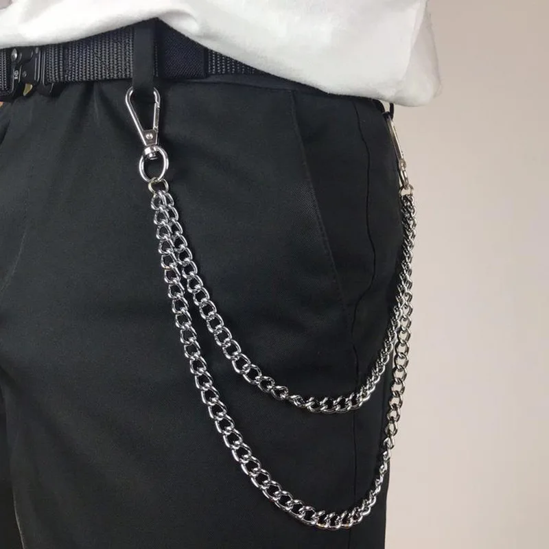 IEFB pants Waist chain New fashion men's jeans chains punk Hip Hop Versatile women men clothing decoration 9W489