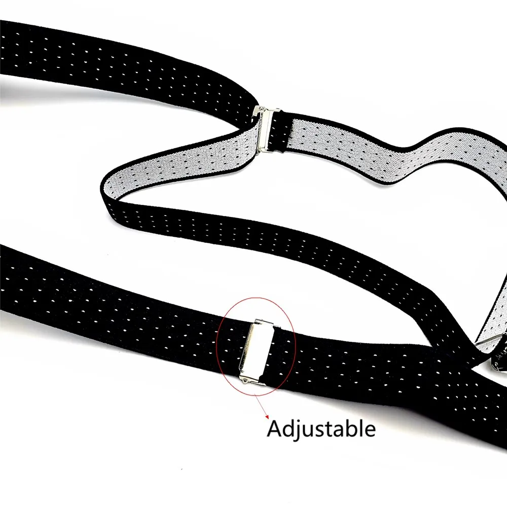 2.5CM Wide X Back Unisex Dot Suspenders Men Women Adjustable Elastic Tirantes Hombre Kids Children Pants Holder Wedding Wear