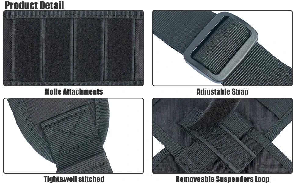 MELOTOUGH Tactical Suspenders for Duty Military Belt Harness Police Suspenders Law Enforcement Belt (Belt Not Include)