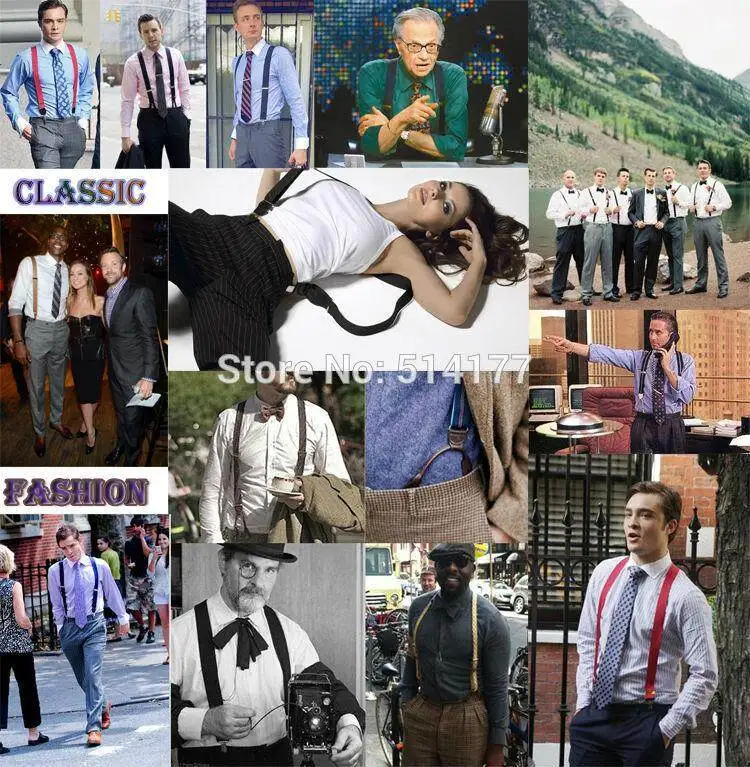 New Man's Suspenders 3 Clips Leather Braces Casual Suspensorios Trousers Strap 3.5*120cm Gift For Dad High Quality Tirantes