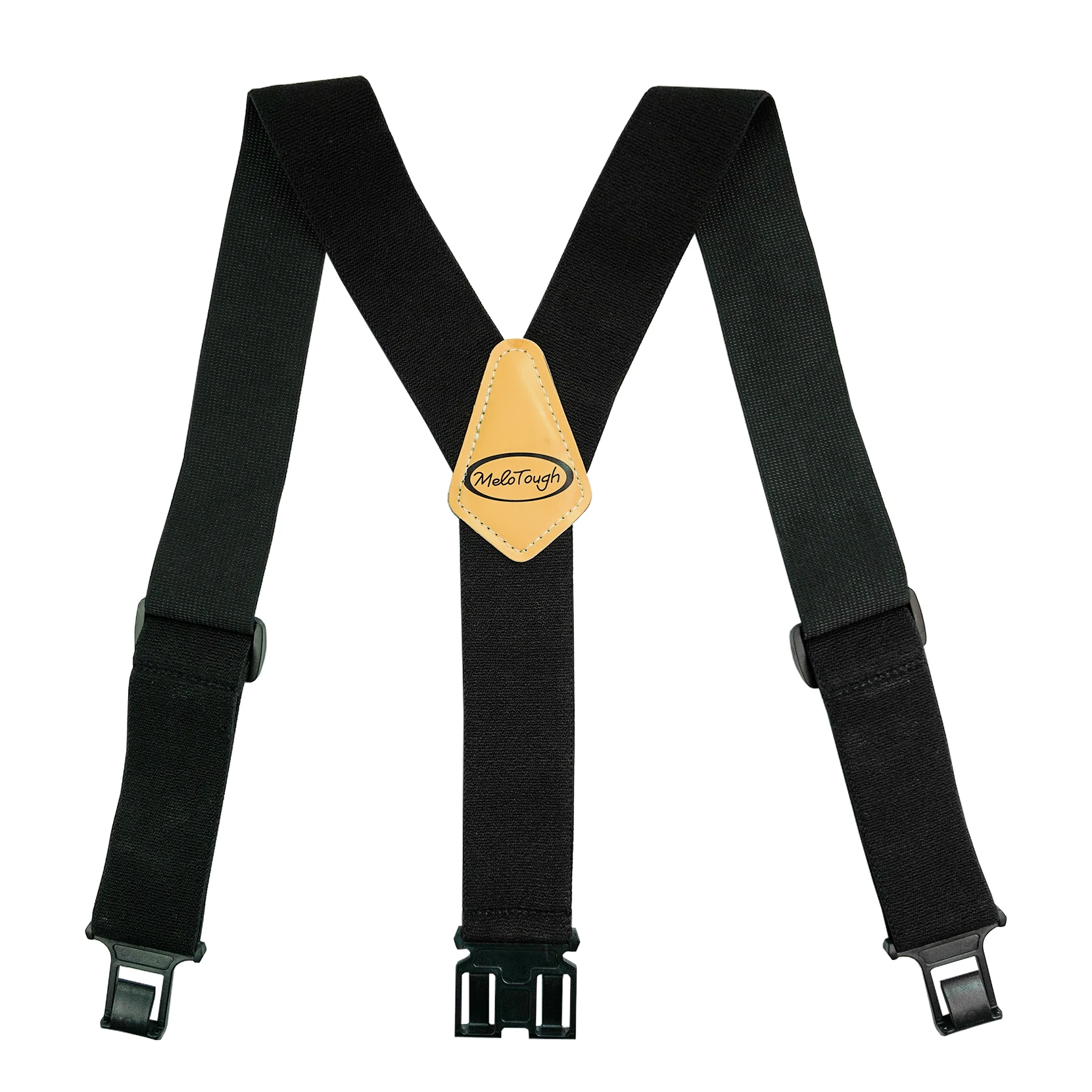 Melo Tough Y Back Suspenders Airport Friendly Suspenders,NO Buzz With Plastic Clip 2 Inch Fully Elastic Braces