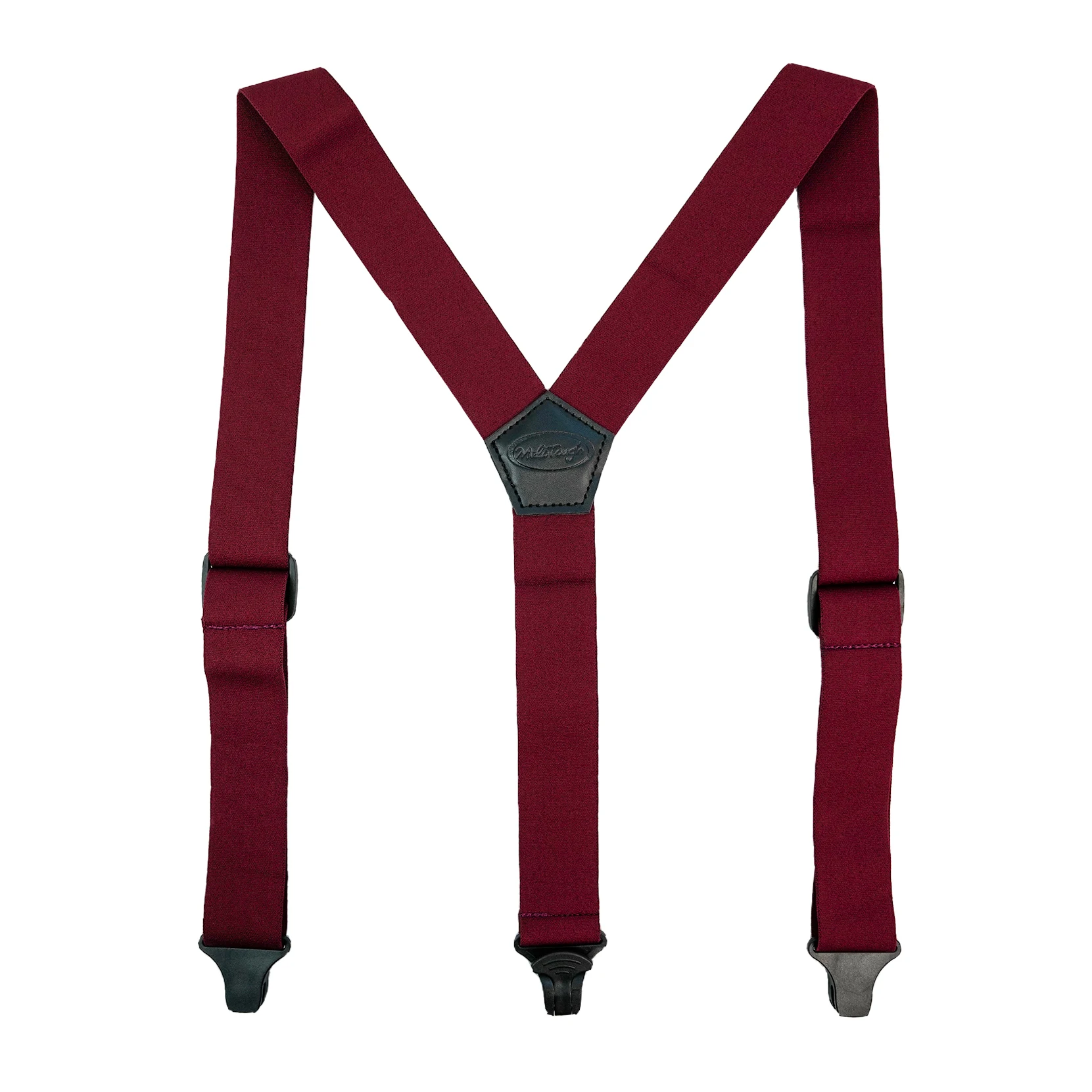 Melo Tough Y Back Suspenders Airport Friendly Suspenders,NO Buzz With Plastic Clip 2 Inch Fully Elastic Braces