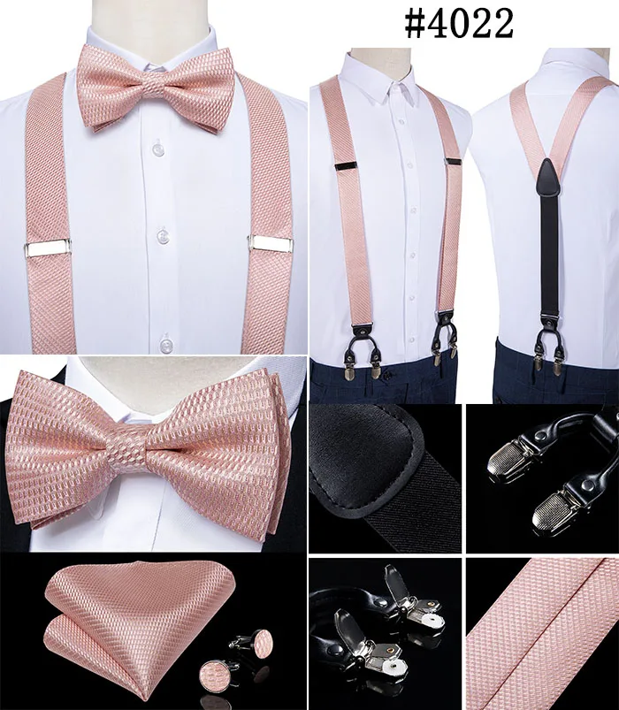 Elegant Gold Paisley Suspenders Men Real Leather Metal 6 Clips Braces Elastic Suspenders Trouser Straps Men's Gift