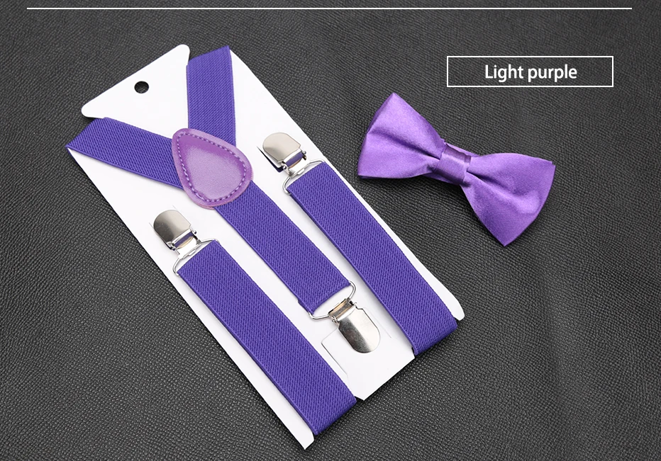 Kids Suspenders with Bowtie Fashion Children Bow Tie Set Boys Braces Girls Adjustable Suspenders Baby Wedding Ties Accessories