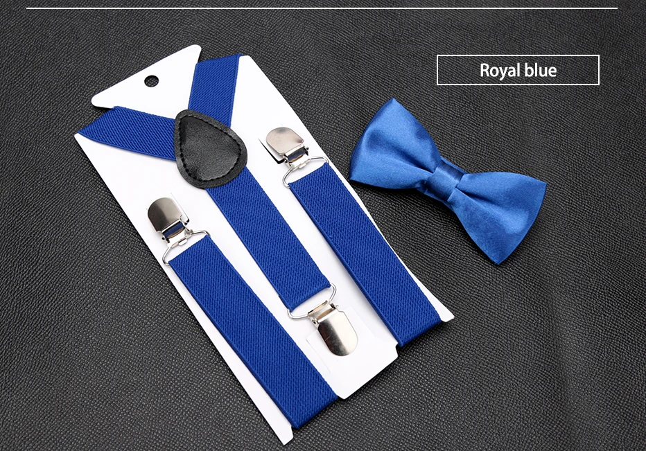 Kids Suspenders with Bowtie Fashion Children Bow Tie Set Boys Braces Girls Adjustable Suspenders Baby Wedding Ties Accessories