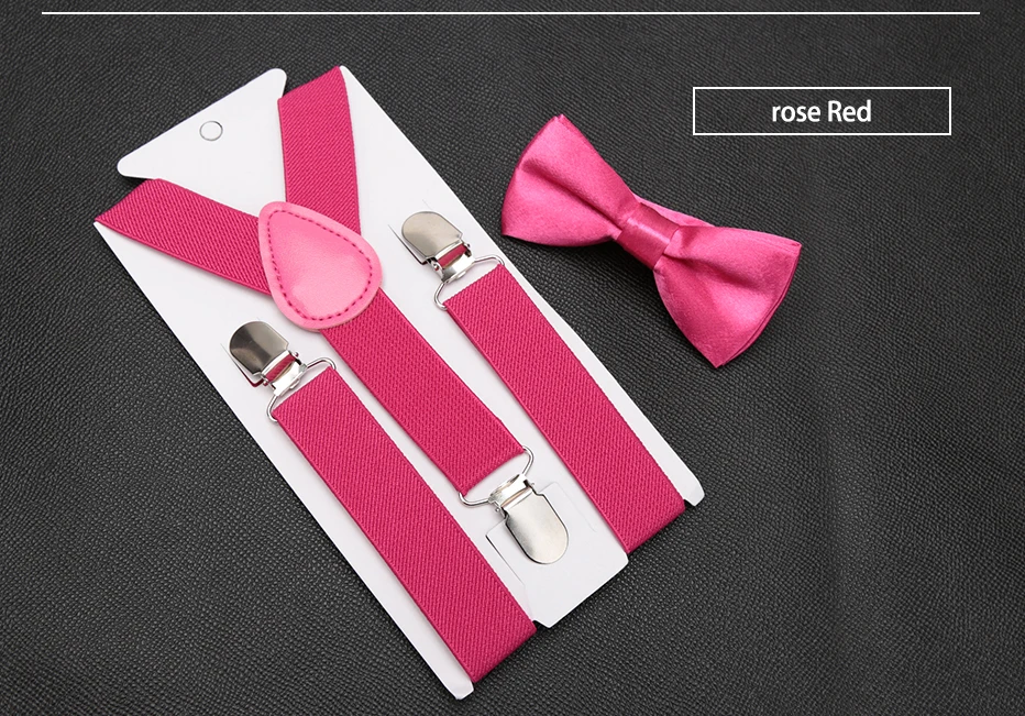 Kids Suspenders with Bowtie Fashion Children Bow Tie Set Boys Braces Girls Adjustable Suspenders Baby Wedding Ties Accessories