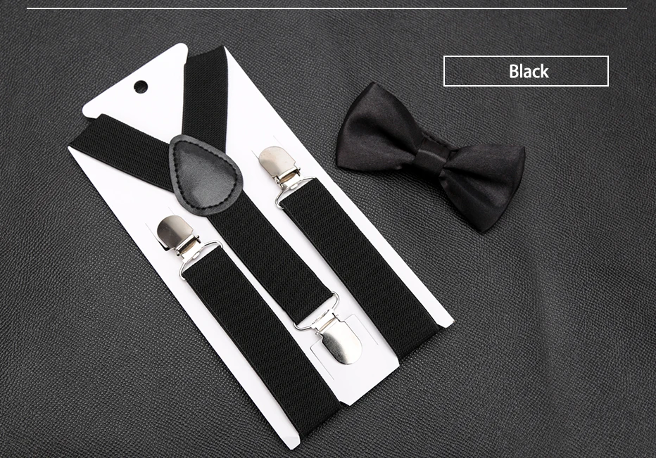 Kids Suspenders with Bowtie Fashion Children Bow Tie Set Boys Braces Girls Adjustable Suspenders Baby Wedding Ties Accessories