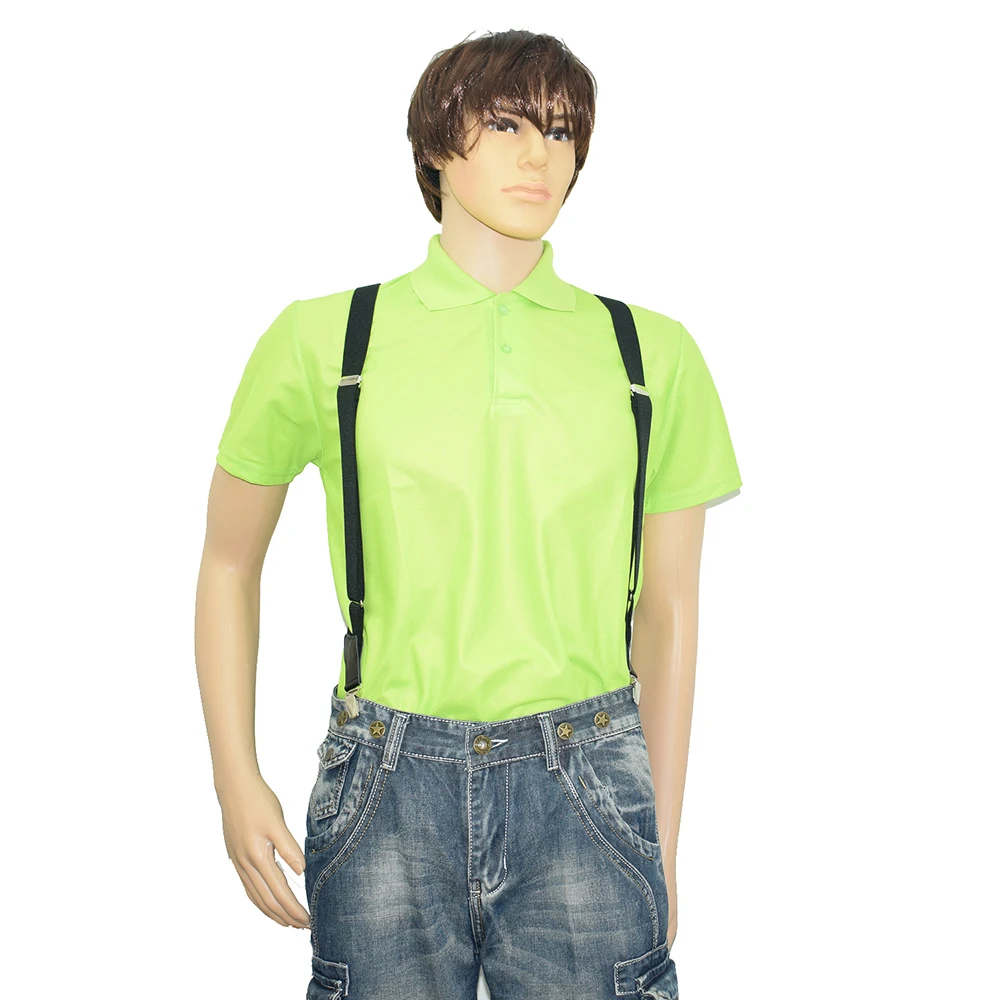 Fashion Vintage Suspenders for Adult Women Men 2.5cm Wide Cross-Over Back 2 Side Clips Adjustable Elastic Trouser Brace Straps