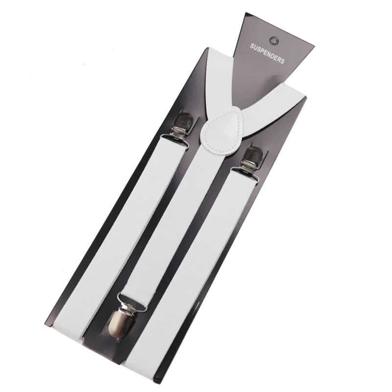 26 Color New Unisex Elastic Suspenders Y-Back Braces Men Gift Gentleman Adjustable Straps for Wedding Suit Party Daily Accessory