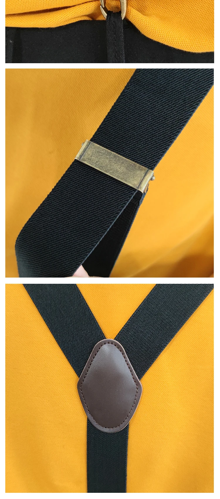 1Pc 3.5*120cm Adults Men's Suspenders 3 Clips Hook Buckle Man Harness Braces Elastic Strap Jockstrap Suspender Pants Accessories