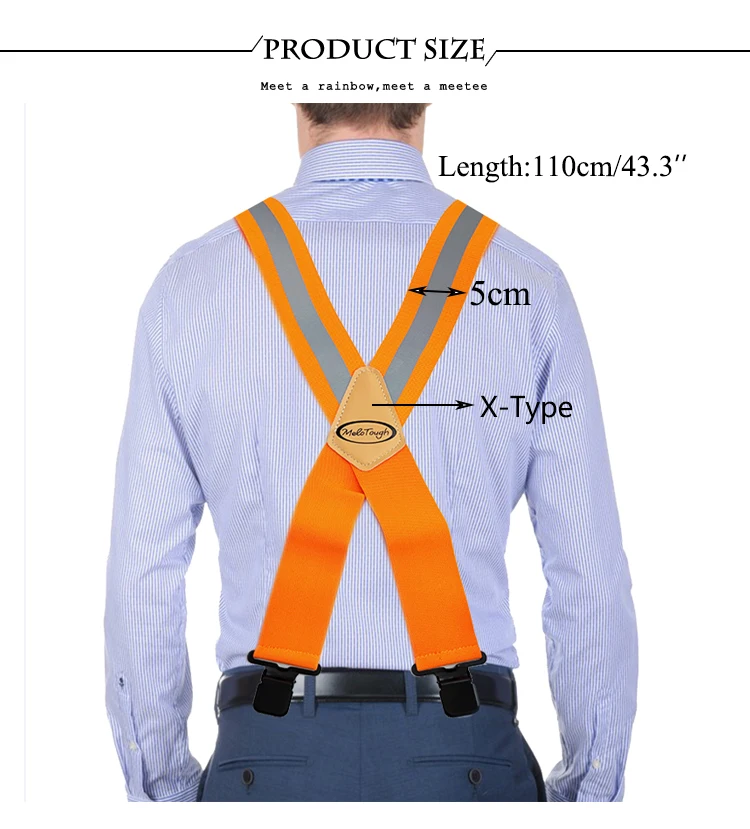 1Pc 5*120cm Men's Adult X-type 4 Clips High Elastic Suspender Adjustable Heavy Duty Braces Belt Suspenders Male Jockstrap