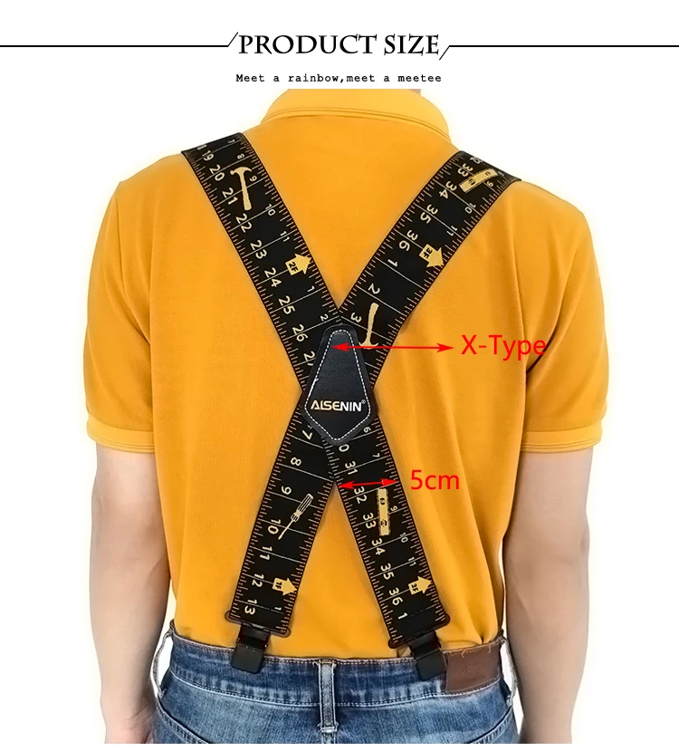 1Pc 5*120cm Men's Adult X-type 4 Clips High Elastic Suspender Adjustable Heavy Duty Braces Belt Suspenders Male Jockstrap