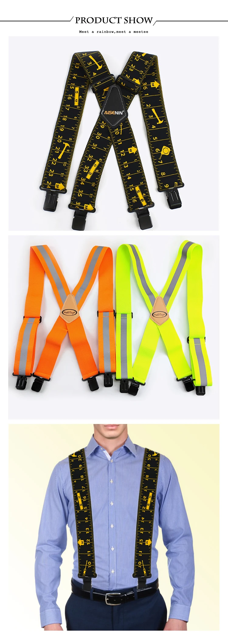 1Pc 5*120cm Men's Adult X-type 4 Clips High Elastic Suspender Adjustable Heavy Duty Braces Belt Suspenders Male Jockstrap