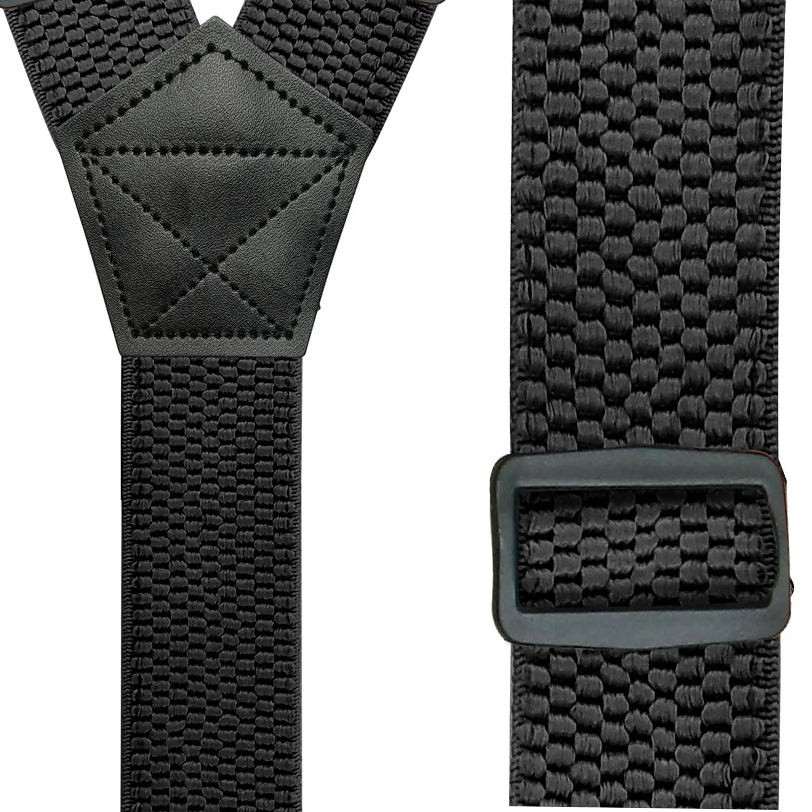 Heavy Duty Suspenders for Men Work Outdoor 3.8cm/1.5inch Y-back 3 Plastic Clips Adjustable Elastic Trouser Braces Strap Belt