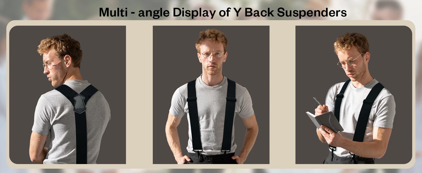 MELOTOUGH Suspenders for Men 2 Inch Wide Y Back Adjustable Elastic Big and Tall Suspenders with Swivel Hooks for Jeans