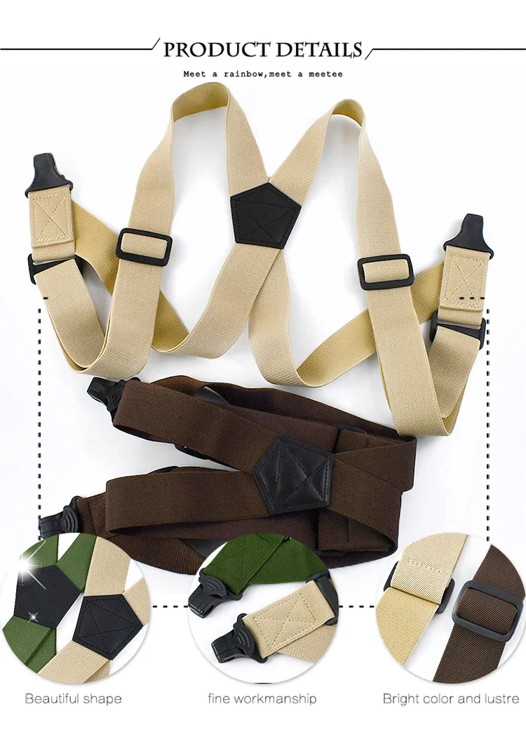 3.8*125cm Men's Suspender Y Style Trousers Braces for Belt Shirt Pants Elastic Adjustable Suspenders Wedding Accessories