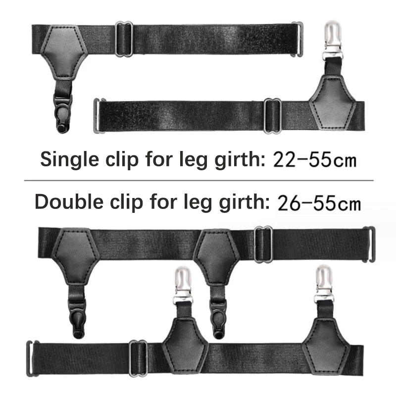 1PC Black Sock Garters For Women Girl JK Japanese Style Adjustable Elastic Non-Slip Sock Garter Holder Belt Leg Suspenders