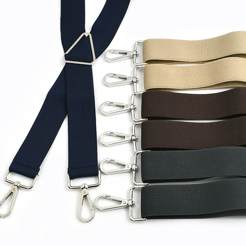 1Pc 3.5x120cm Men's Suspenders Adjustable Elastic Braces with Metal 4 Clips Snap Hooks for Pants Trouser Outfit Accessories