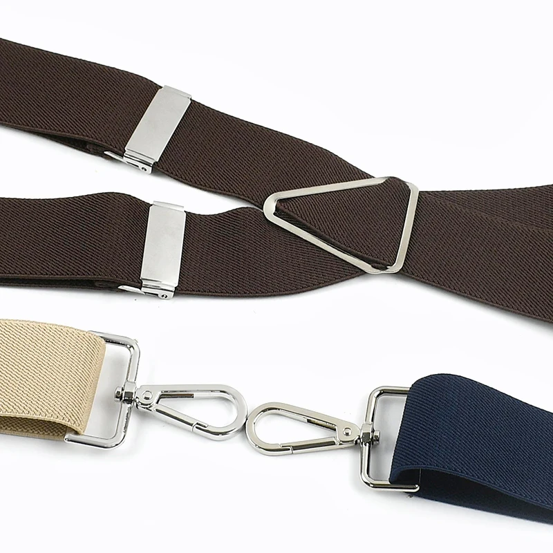 1Pc 3.5x120cm Men's Suspenders Adjustable Elastic Braces with Metal 4 Clips Snap Hooks for Pants Trouser Outfit Accessories