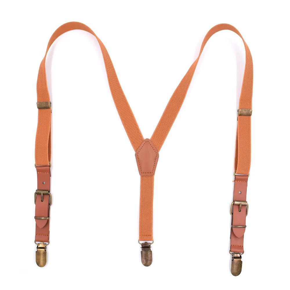 Suspenders for Boys Girls 2cm Y-back 3 Clips Adjustable Elastic Trouser Braces Suspenders Belt for Kids Fashion Accessories