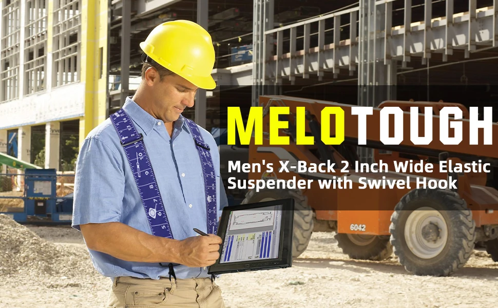 MELOTOUGH Men's Suspenders W/Clip Heavy Duty Suspenders for Men Big and Tall Work Suspenders for Jeans