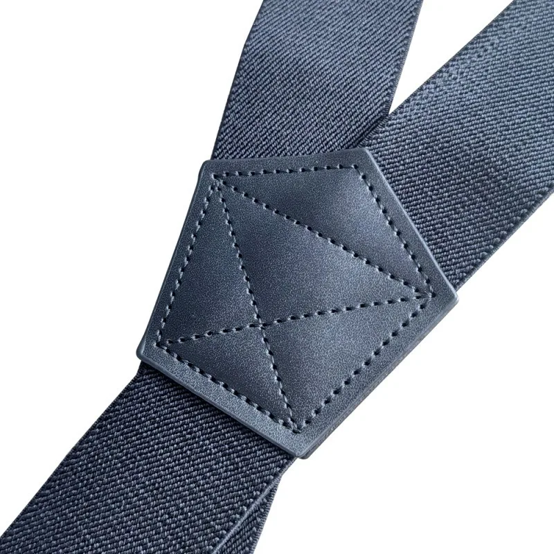 Men's Heavy Duty Big Tall Suspenders for Work, 3.8cm/1.5inch X-back 4 Strong Plastic Clips Adjustable Elastic Trouser Braces