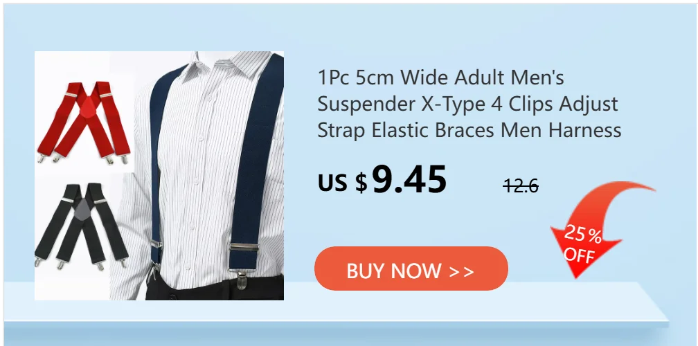 1Pc 5cm Wide Adult Men's Suspenders 4 Clip Hooks Elastic Straps Adjustable Men Braces Male Jockstrap Skirt Jeans Accessories