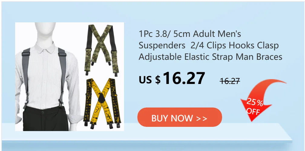 1Pc 5cm Wide Adult Men's Suspenders 4 Clip Hooks Elastic Straps Adjustable Men Braces Male Jockstrap Skirt Jeans Accessories