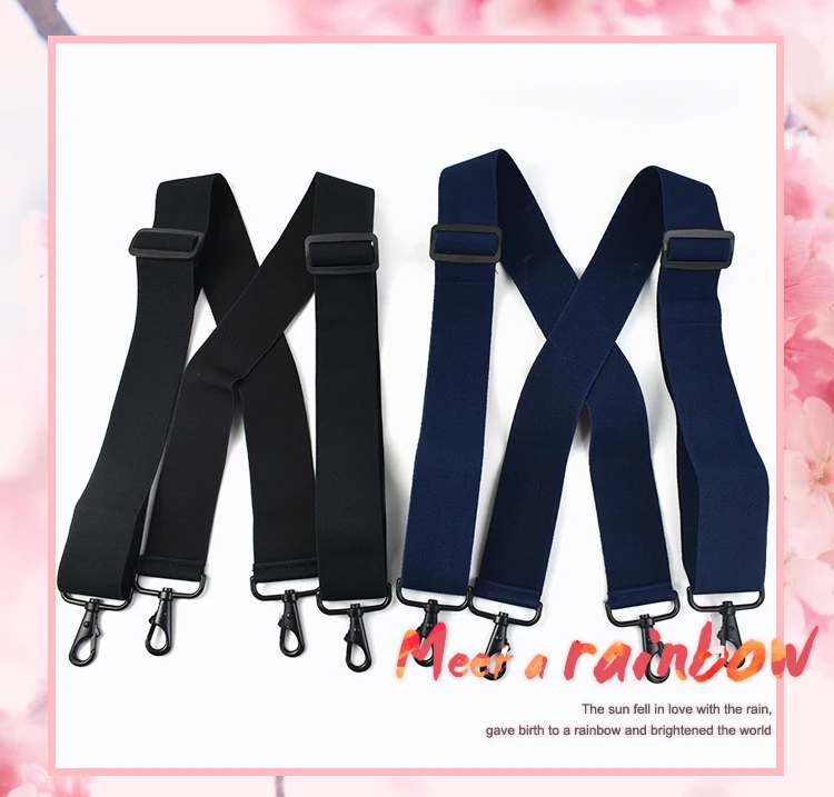 1Pc 5cm Wide Adult Men's Suspenders 4 Clip Hooks Elastic Straps Adjustable Men Braces Male Jockstrap Skirt Jeans Accessories