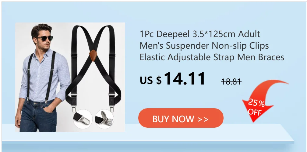 1Pc 5cm Wide Adult Men's Suspenders 4 Clip Hooks Elastic Straps Adjustable Men Braces Male Jockstrap Skirt Jeans Accessories
