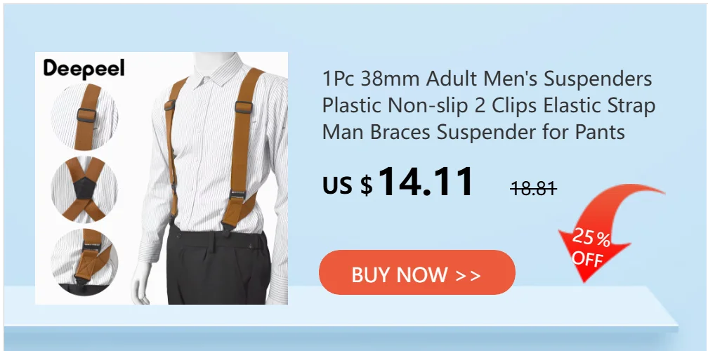 1Pc 5cm Wide Adult Men's Suspenders 4 Clip Hooks Elastic Straps Adjustable Men Braces Male Jockstrap Skirt Jeans Accessories