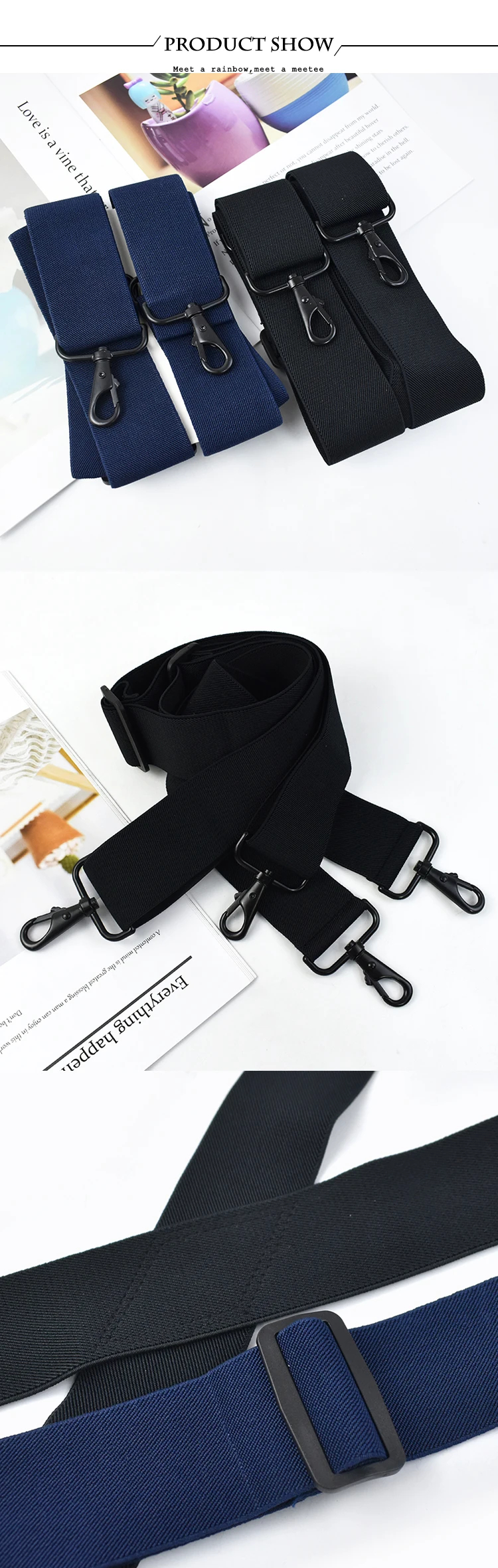 1Pc 5cm Wide Adult Men's Suspenders 4 Clip Hooks Elastic Straps Adjustable Men Braces Male Jockstrap Skirt Jeans Accessories