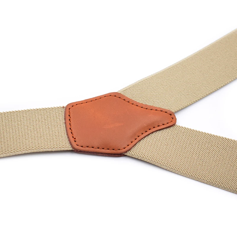 Genuine Leather Suspenders Fashion Braces Man's Suspenders Buttons Suspensorio Trousers Strap Father/Husband's Gift 3.5*120cm