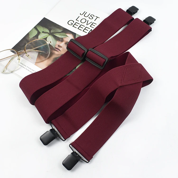 5*120cm Fashion Adults Men's Suspenders X-type 4 Clips Braces Wide Adjust Elastic Strap Harness Man Male Jockstrap for Pants