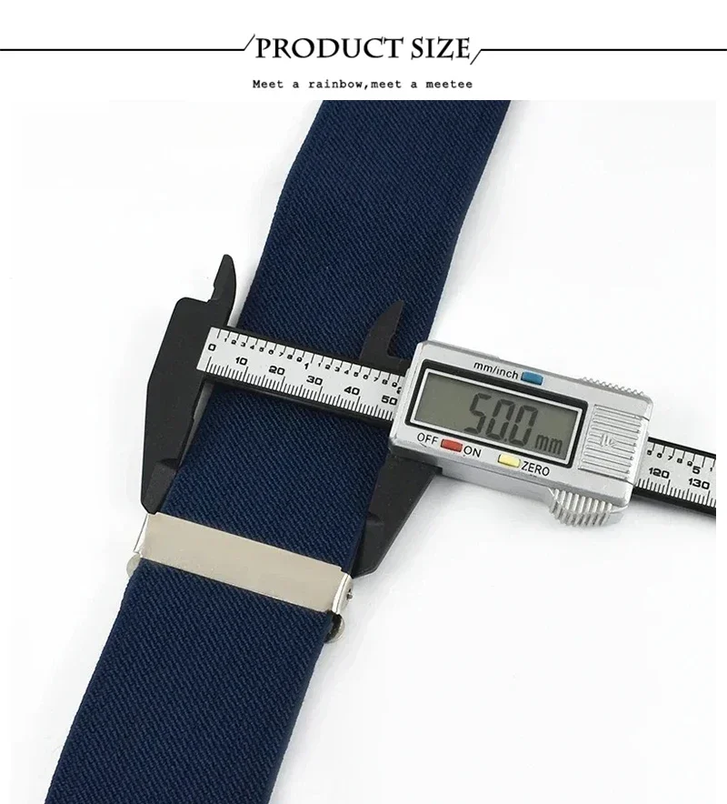 1Pc Deepeel Men's X-shaped Suspenders 5cm Wide Adult Elastic Braces 4 Clips Adjust Strap Suit Trousers Suspender Accessories
