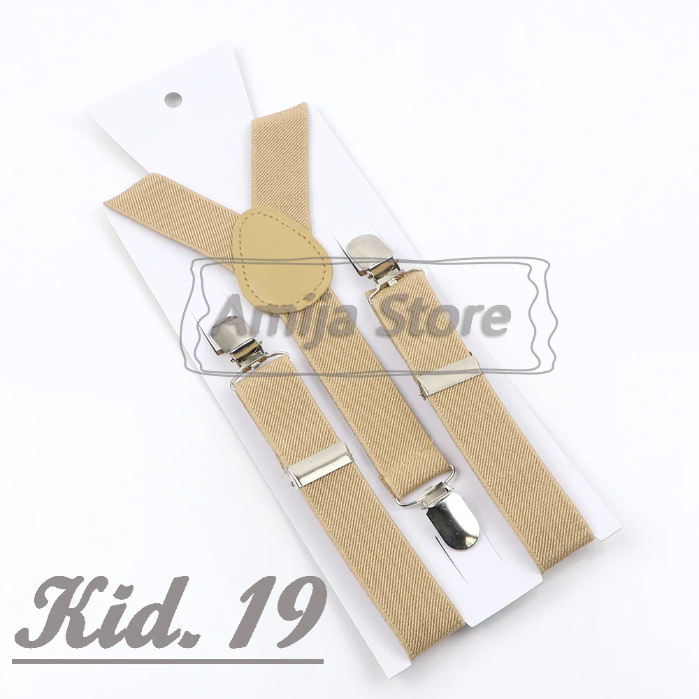 Colorful Elastic Leather Suspenders Men Kid Boys Straps Unsex Clip-on Buckle Wedding Adjustable Suspension For Shirt Accessories