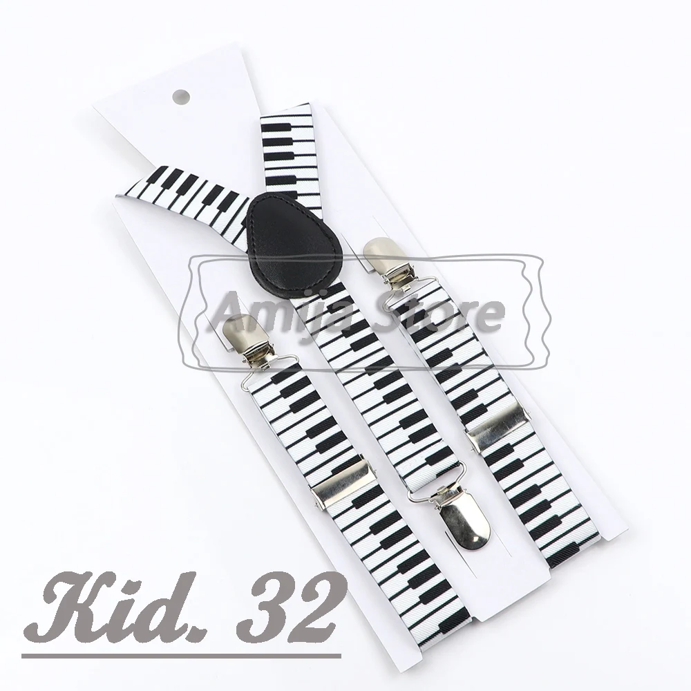 Colorful Elastic Leather Suspenders Men Kid Boys Straps Unsex Clip-on Buckle Wedding Adjustable Suspension For Shirt Accessories