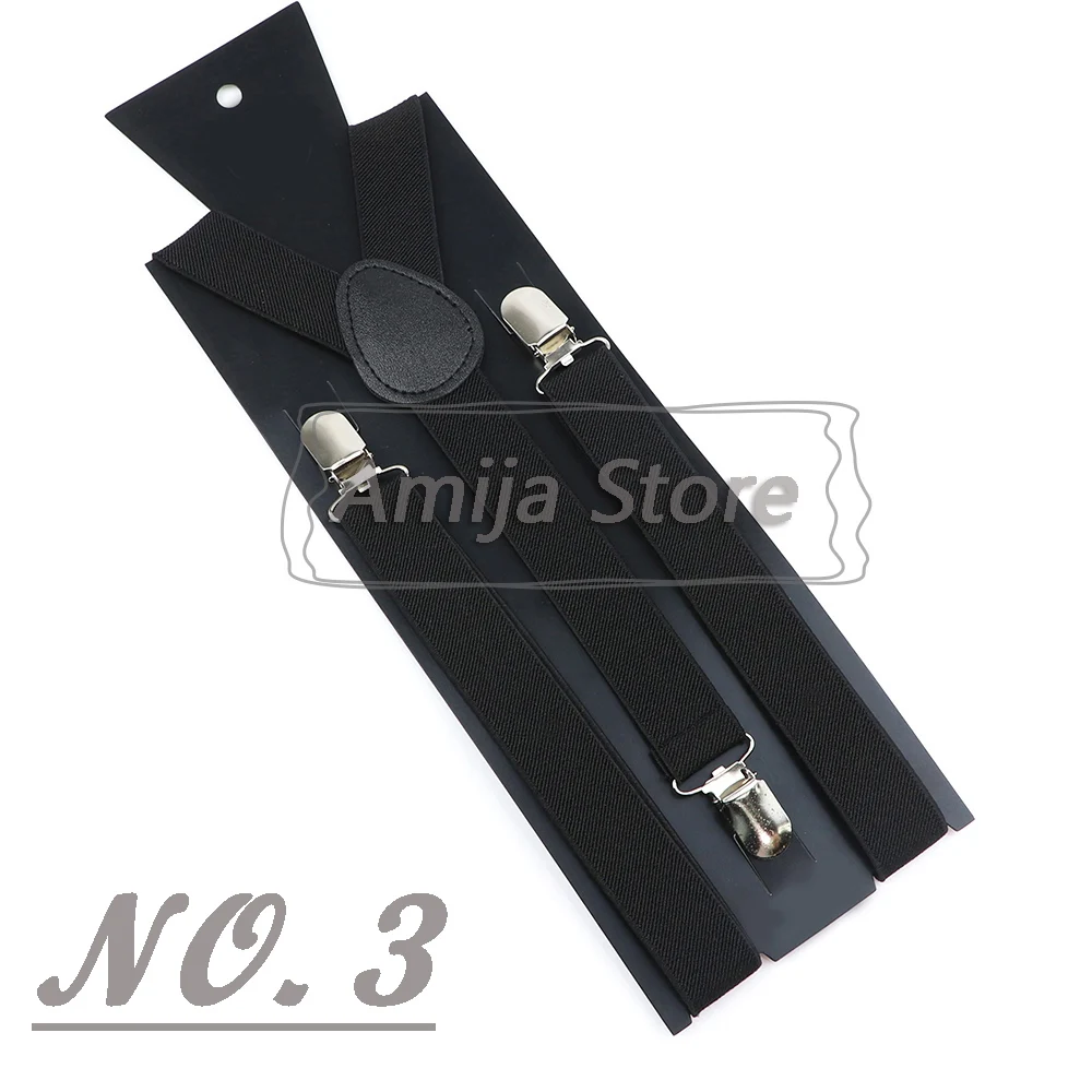 Colorful Elastic Leather Suspenders Men Kid Boys Straps Unsex Clip-on Buckle Wedding Adjustable Suspension For Shirt Accessories
