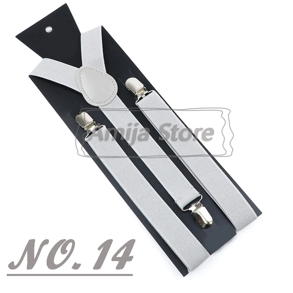 Colorful Elastic Leather Suspenders Men Kid Boys Straps Unsex Clip-on Buckle Wedding Adjustable Suspension For Shirt Accessories