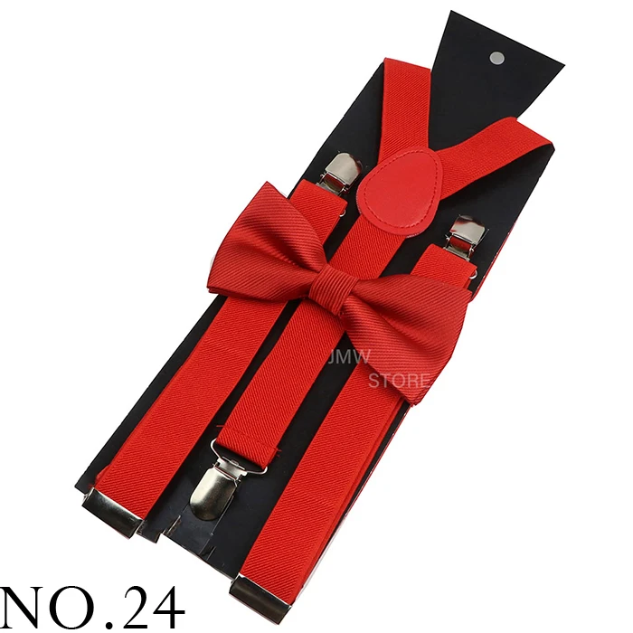 Elastic Leather Suspenders Bowtie Set Braces Men Women Brown Adjustable Braces Straps For Wedding Y-Back Shirt Accessories