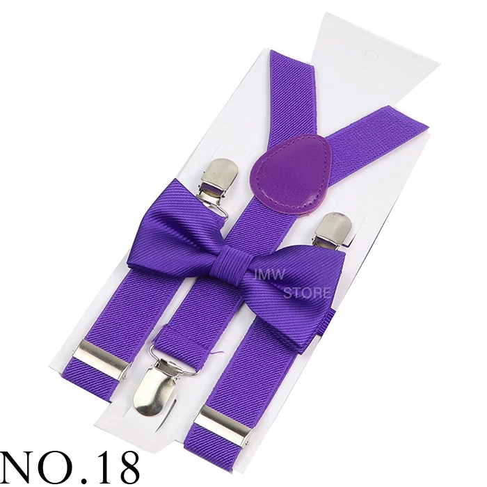 Elastic Leather Suspenders Bowtie Set Braces Men Women Brown Adjustable Braces Straps For Wedding Y-Back Shirt Accessories
