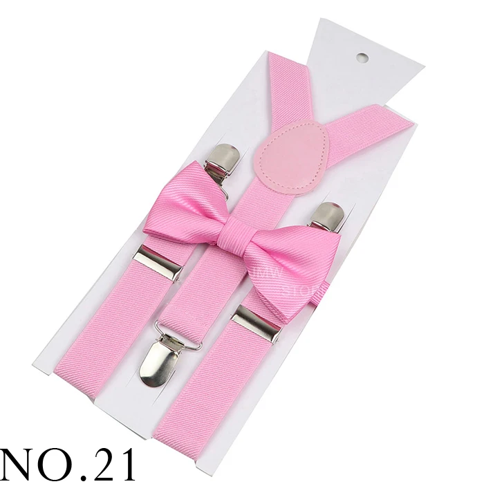 Elastic Leather Suspenders Bowtie Set Braces Men Women Brown Adjustable Braces Straps For Wedding Y-Back Shirt Accessories