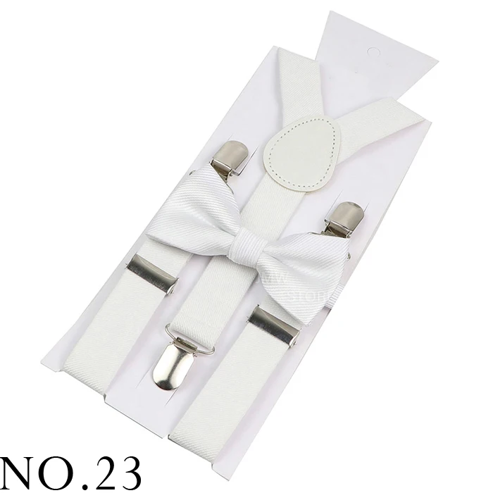 Elastic Leather Suspenders Bowtie Set Braces Men Women Brown Adjustable Braces Straps For Wedding Y-Back Shirt Accessories