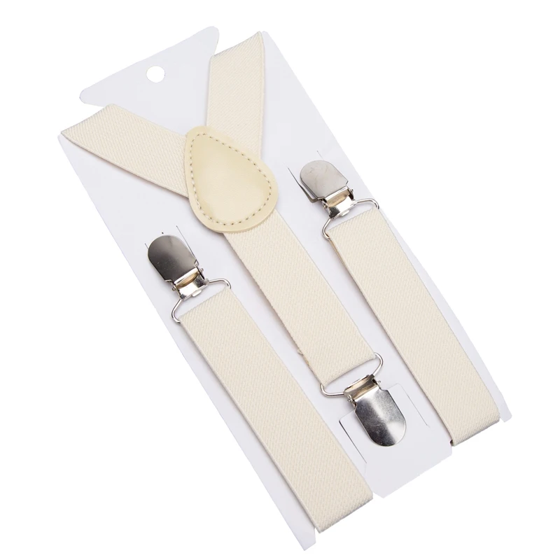 Solid Color Kids Suspenders with Fashion Children Boys Braces Girls Elastic Adjustable Suspenders Baby Wedding Ties Accessories