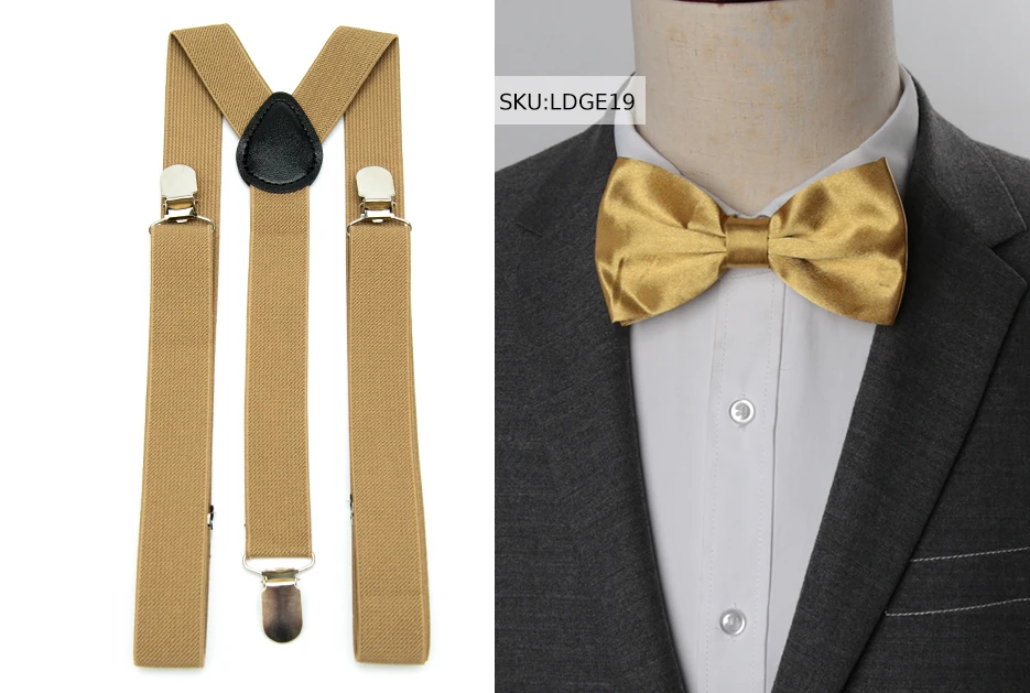 Suspenders Bow Tie Set Men Fashion Suspensorio for Man Boy Women Bowtie Braces Trousers Tirantes Wedding Leisure Shirt Stays