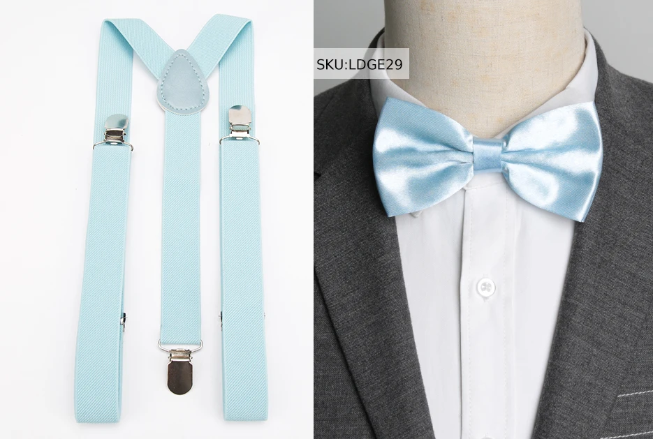 Suspenders Bow Tie Set Men Fashion Suspensorio for Man Boy Women Bowtie Braces Trousers Tirantes Wedding Leisure Shirt Stays