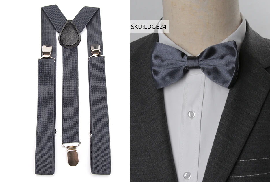 Suspenders Bow Tie Set Men Fashion Suspensorio for Man Boy Women Bowtie Braces Trousers Tirantes Wedding Leisure Shirt Stays
